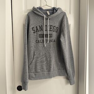 San Diego California Hoodie - Heather Gray - Soft Squishy Comfy Fleece Material